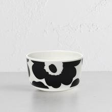 Marimekko Oiva/Unikko Bowl black and white