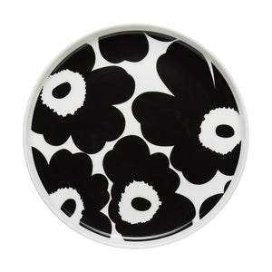 Marimekko Oiva/Unikko Plate Black and White