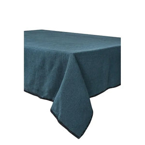 Letia Nappe Linen Tablecloth Prussian Blue