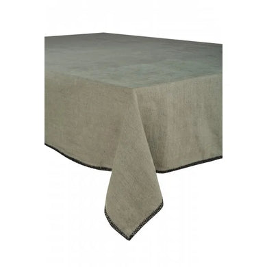 Letia Nappe Linen Tablecloth Khaki